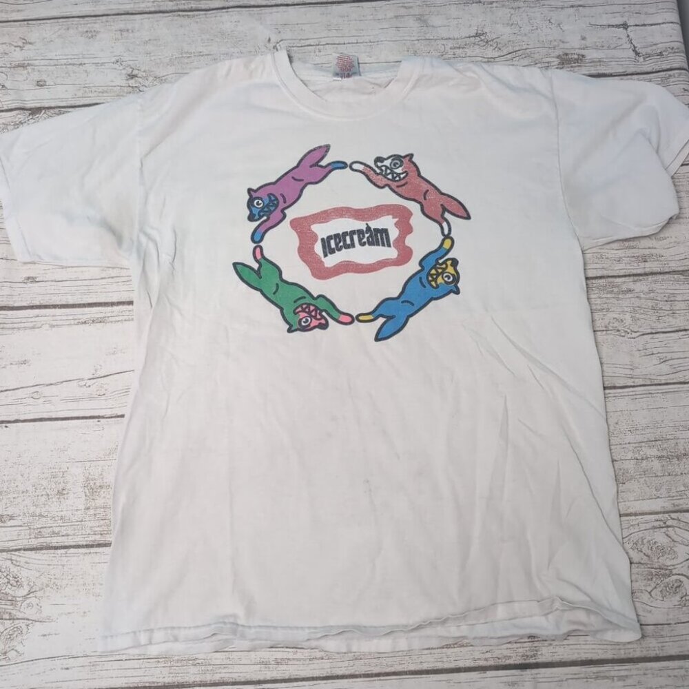 Ice Cream By Billionaire Boys Club White Roundabout T Shirt Men Size Large